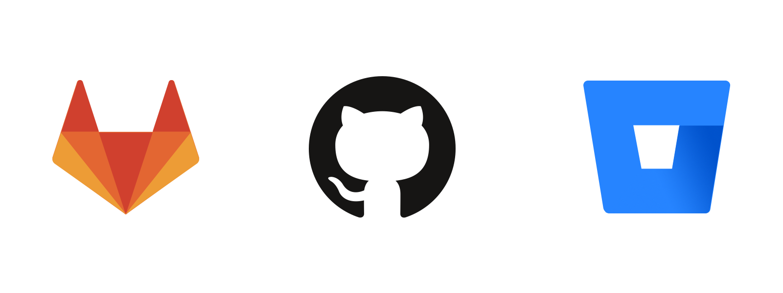 GitLab, GitHub, Bitbucket